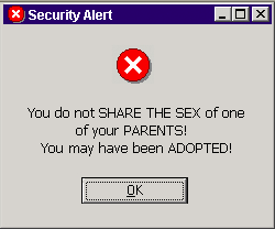 You do not SHARE THE SEX of one of your PARENTS!
You may have been ADOPTED!