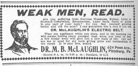 Dr. McLaughlin's ELECTRIC BELT.